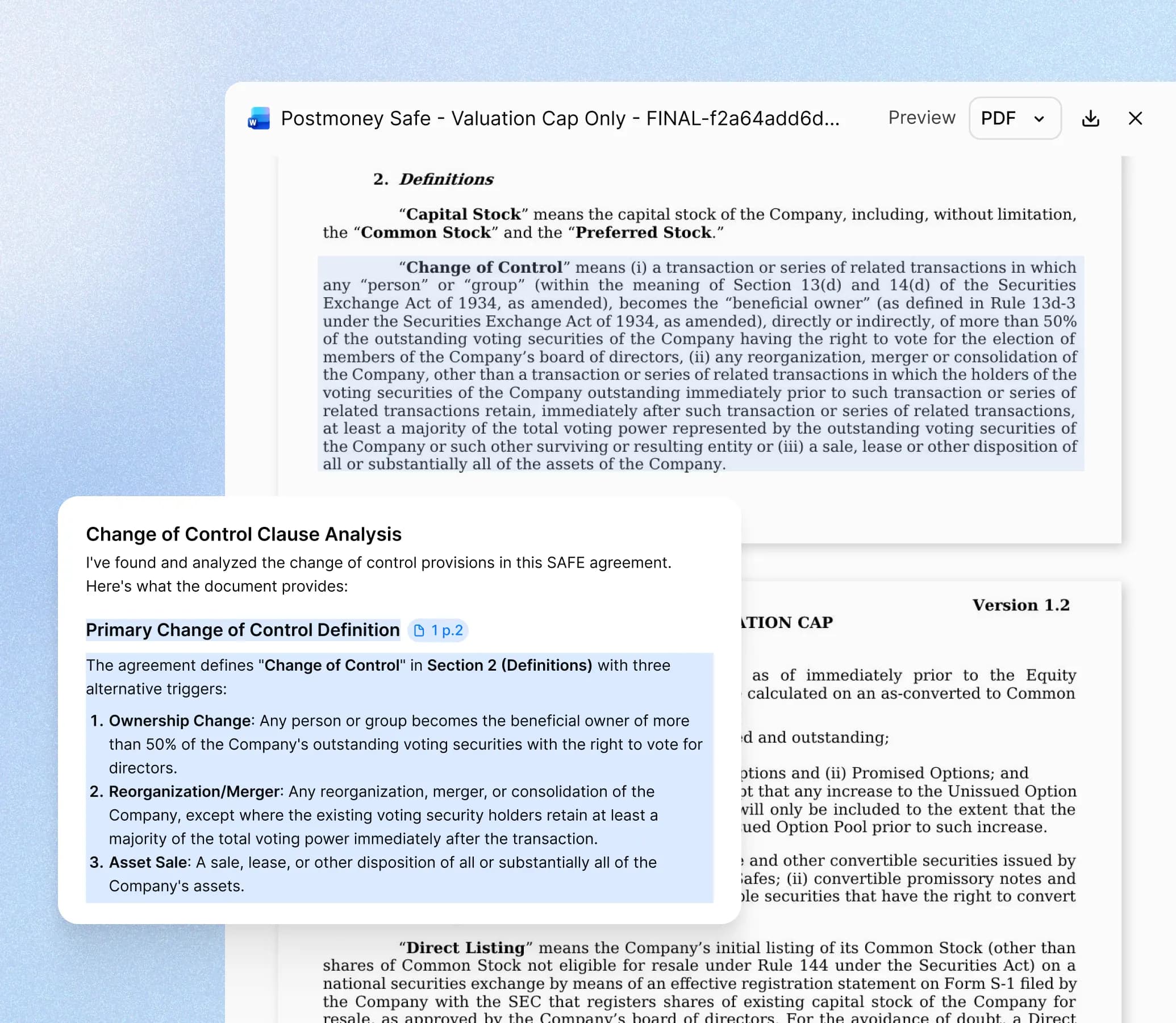 Analyze documents with precision and full traceability