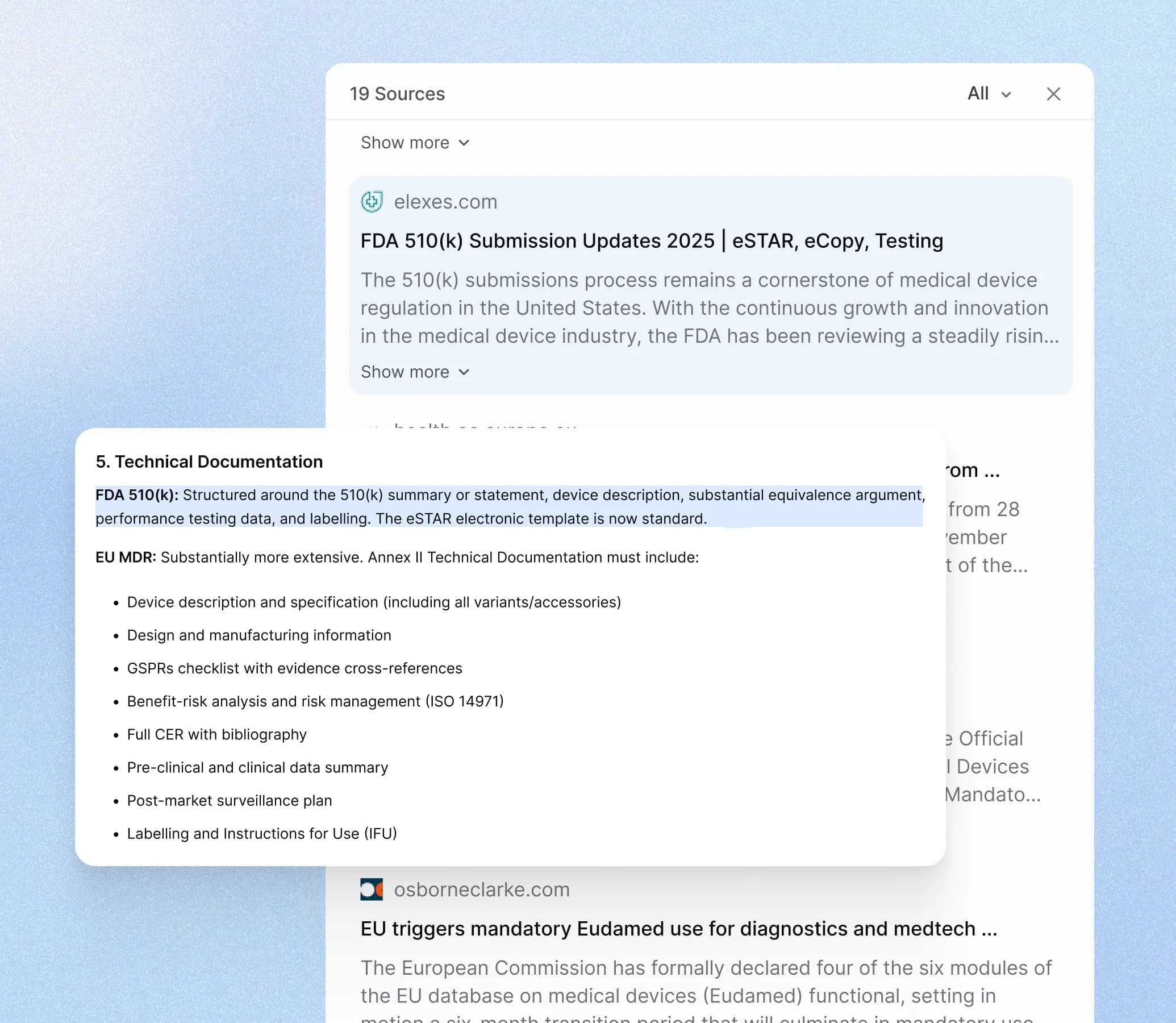 Deep research across regulatory frameworks and jurisdictions